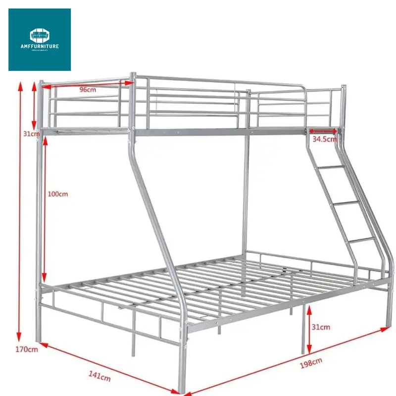 Trio metal bunk bed 4