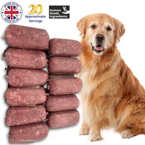 Dog Food Frozen Chicken Mince 20 x 500g Chubs 10kg Box. BARF Raw Diet free delivery