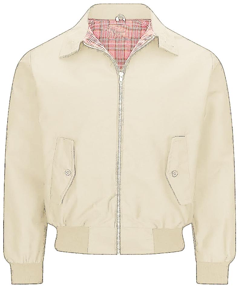 Product Introduction of Marcus Harrington Jacket men Adults Classic Retro Bomber Tartan Lining lightweight Coat Menswear Hem Tops Stylish Ribbed Long Sleeve Collar Casual Outerwear Underwear Longsleeves Beige Plain 6