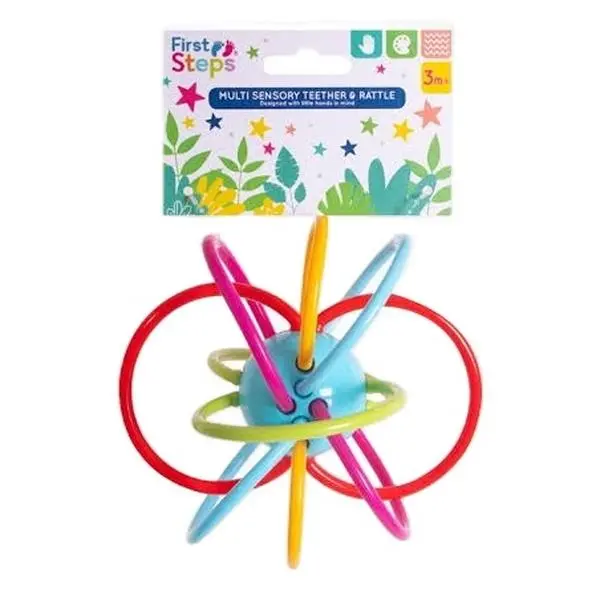 First Steps Loop Rattle Teether Toy for Babies