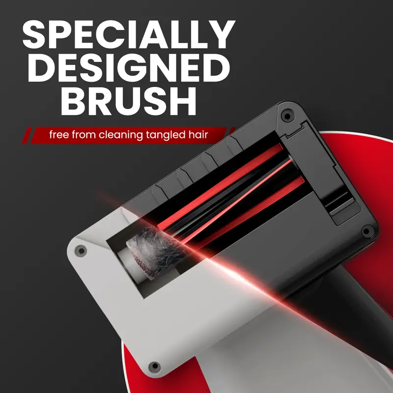 VacLife Handheld Vacuum Cleaner for Indoor use, Cars & Pet Hairs - Handheld Cordless Rechargeable Vacuum Cleaner,  Reusable Filter & LED Light, Powerful Vacuum Cleaner with Motorized Brush, Color Red handheld hoover 5