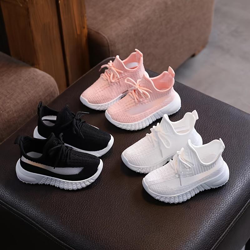 Product Introduction of Casual Comfortable Solid Color Woven Shoes For Girls, Breathable Lightweight Sneakers For Walking Running 0