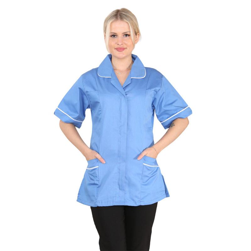 HEALTHCARE NURSING BEAUTY TUNICS WOMAN LADIES GIRLS UNIFORM CARERS SHIRTS TOP Collar Cotton 5