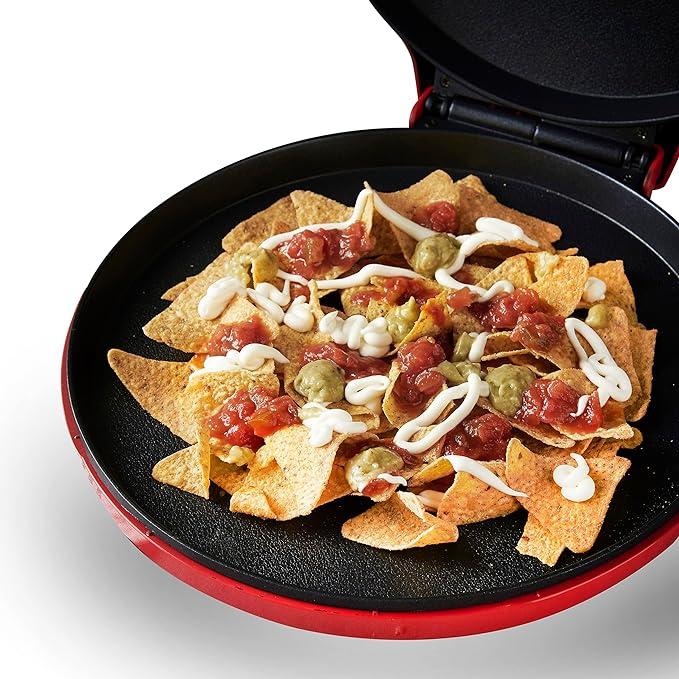 MisterChef Countertop Pizza Maker 1450W Non-Stick Ceramic Plates, 12 Inch / 30cm, 2,3 Metal, Indoor Electric Pizza Oven for Crepes, Pancakes, Free Recipe Book, Red 3