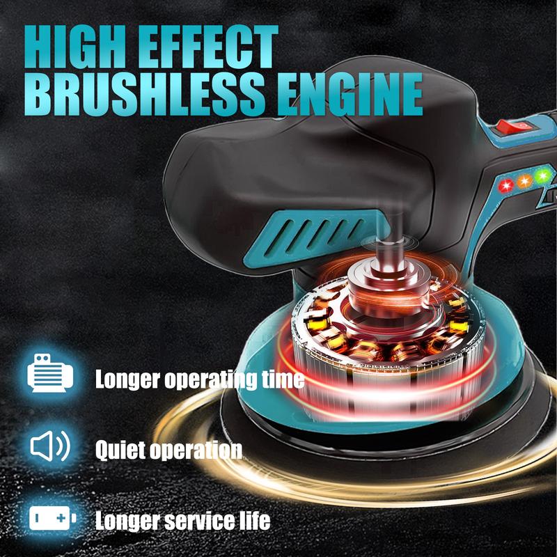 Cordless Car Buffer Polisher for Makita Battery, Polisher Kit Electric Polishing Machines Compatible with Makita 18v - 150MM 6 Speed ​​Car Buffer Polishing for Auto Detailing/Polishing/Waxing, with 16 Polishing Accessories 6