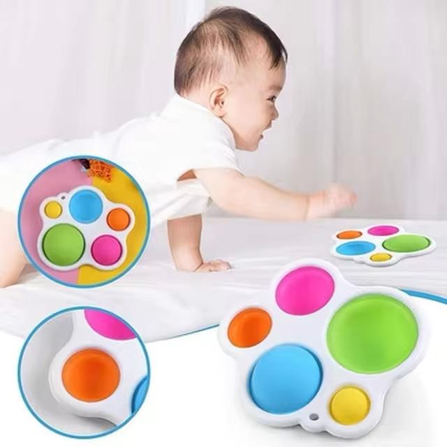 Product Introduction of Infant Baby Toys Montessori Exercise Board Rattle Puzzle Colorful Intelligence Early Education Intensive Training Fidget Toys + kids + accessories + tools + rattle + puzzle + maternity + baby + fidget +poppy 18