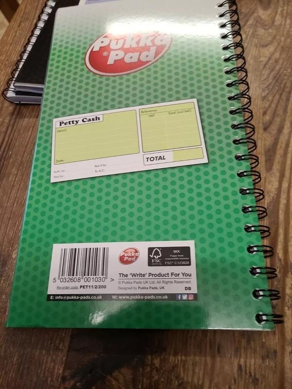 Pukka Pads Petty Cash Book 153x280mm (PET11/2/200) | Single Price | Ideal for Tracking Office, Business, or Personal Expenses | Durable and Easy-to-Use Financial Record Book 1
