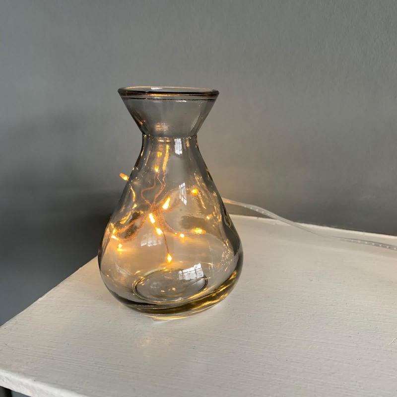 Smoked Grey Mini Glass Bubble vase 4