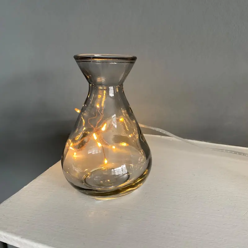Smoked Grey Mini Glass Bubble vase 4