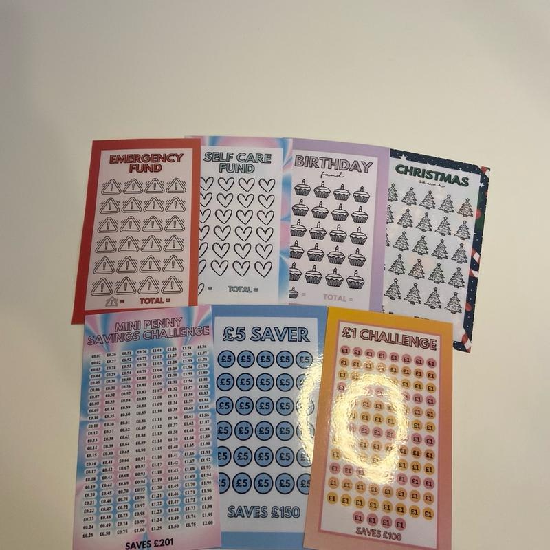 NEW Cash Stuffing Beginner Bundle - Money Savings Challenge Bundle (7 trackers) 3
