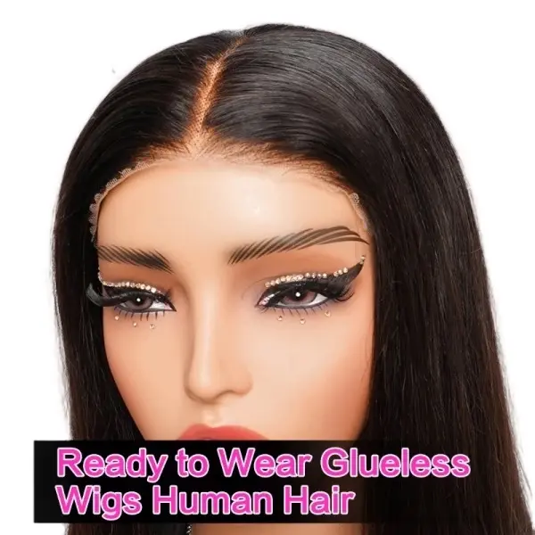 Yasmin  Bleached Knots 6*4 HD Transparent Lace Frontal Wigs Ready to Wear  Glueless Wigs 24 inch Remy Human Hair Wigs Without glue