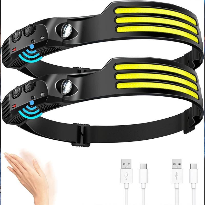 Led Headlamp USB Rechargeable Headlight Torch Work Light Bar Head Band Lamp 1