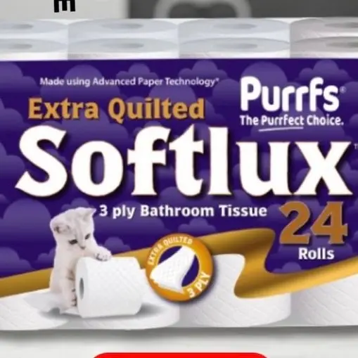 96 3-Ply Quilted Toilet Rolls softlux - High-Quality & Pack of 24 - Wipes 4 packs 1