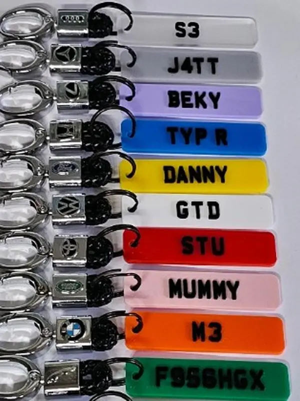 4D Personalised Numberplate Car Logo Key ring Gift Idea-Birthday Gift Idea-Car Gift idea-Christmas Gift idea-Eid Gift idea