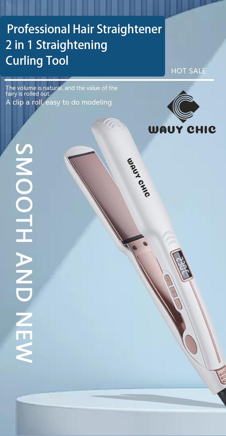 Product Introduction of 【wavy chic】2025 Professional Hair Straightener for Effortless Straightening, Ceramic Hair Straightener, Straight & Curly Styling Tool, 10S Fast Heat up Adjustable Temperature  LCD Display, Portable Splint with Storage Locking, For New Year Gift to Girl 5