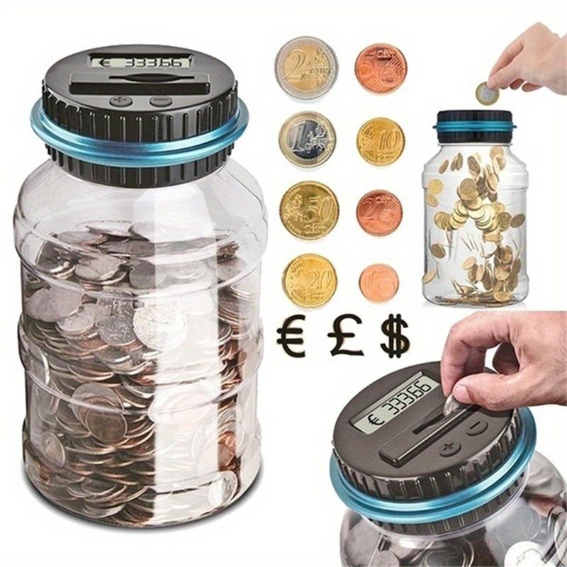 Automated Coin Counting Jar - Large LCD Display - Money Saving Bank - Perfect Gift for Holidays Decor Piggy 5