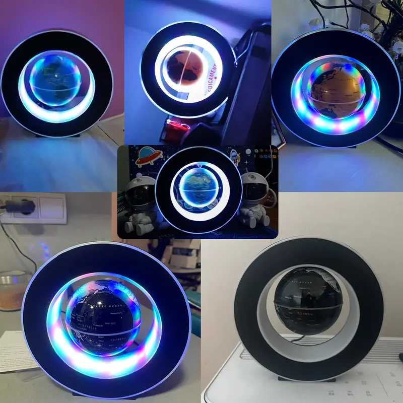 LED Rotating World Map Magnetic Levitation Globe Floating Lamp - Novelty Birthday Gift 4