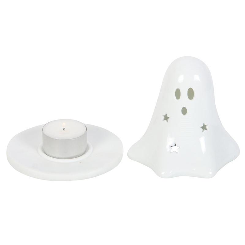 Gothic Gifts Ghost Tealight and Incense Cone Holder Ceramic Decor 4