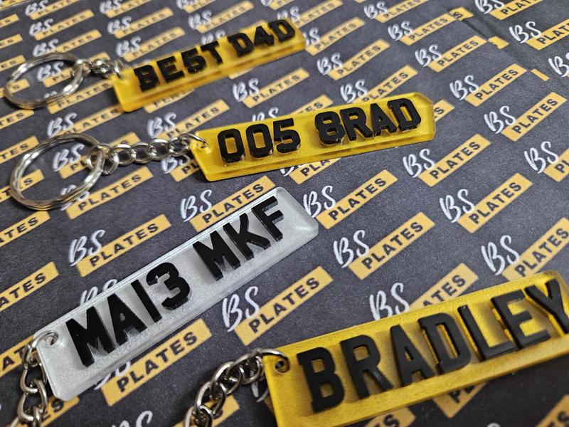 Personalised Number Plate Key Ring | Car Keys Key Chain | Licence Plate Name | Vehicle Lover Gift Present | Acrylic 2