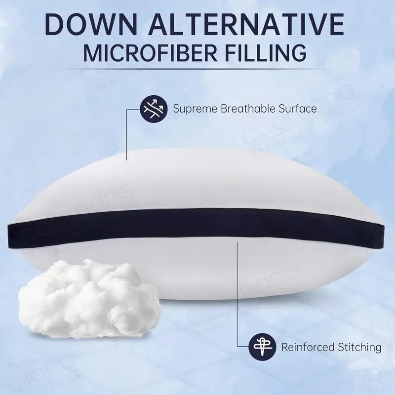 MH Traders Luxury Pillow for Side/Back Sleepers - 2 Pack Ultrabounce Hotel Pillows for Neck and Shoulder Pain Relief - Hypoallergenic Bed Pillows - 50x75cm 2