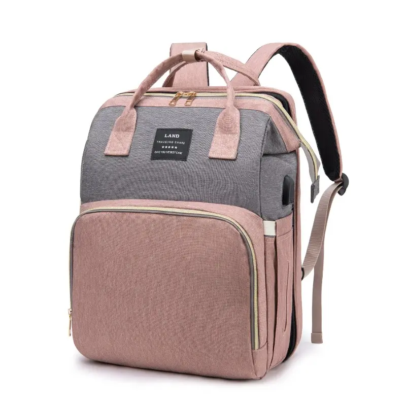 Multifunctional Diaper Backpack with Changing Station, Portable Travel Baby Bag Organizer, Soft Shell Polyester, Utility Pockets, Large Capacity, Baby Registry Must-Haves, Ideal Baby Shower Gift 4