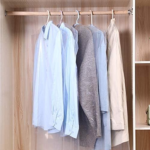 30 Pack Clear Plastic Clothes Covers 35.4inch Dry Cleaning Hanging Dust Proof Garment Bags for Home Storage Clothing Stores & Dry Cleaners. Transparent Lightweight 3