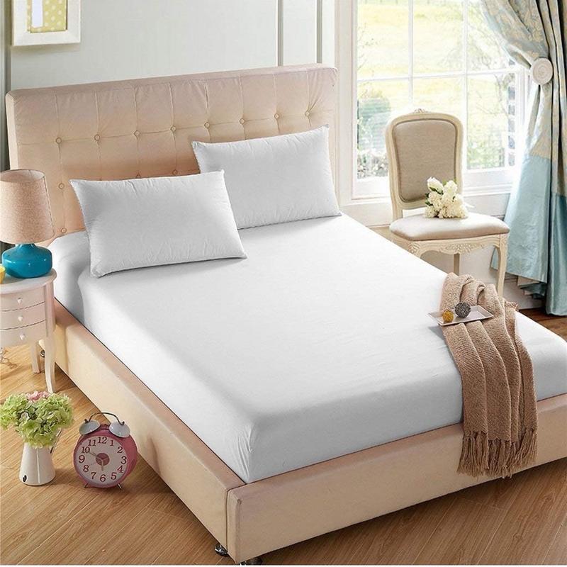 Deep Fitted Bed Sheets 25cm Microfibre | Luxury Plain Soft Bed Sheets MicroFibre Hotel Quality Finest Fitted Bed Sheets | Shrinkage & Fade Resistant Percale Quality Fitted Sheets | Double Brushed Microfibre | Non Iron Warm Easy Care Machine Washable 7