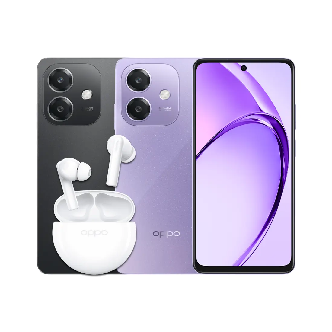 OPPO A40 4G + Enco Buds 2 Bundle - 4+128GB - 6.67" HD+ 50MP Camera - Mobile Phone Smartphone Cellphone