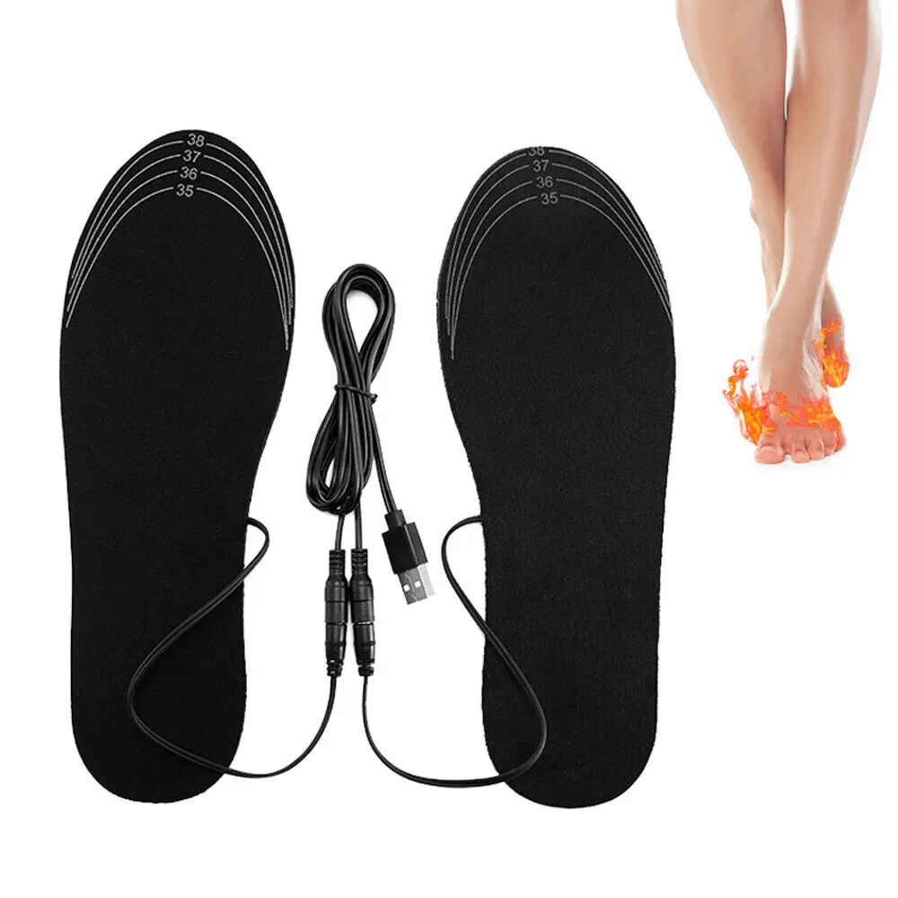 NEW Electric Heated ShoeInsoles Feet Heater Foot Winter Warmer Pads Warm Socks