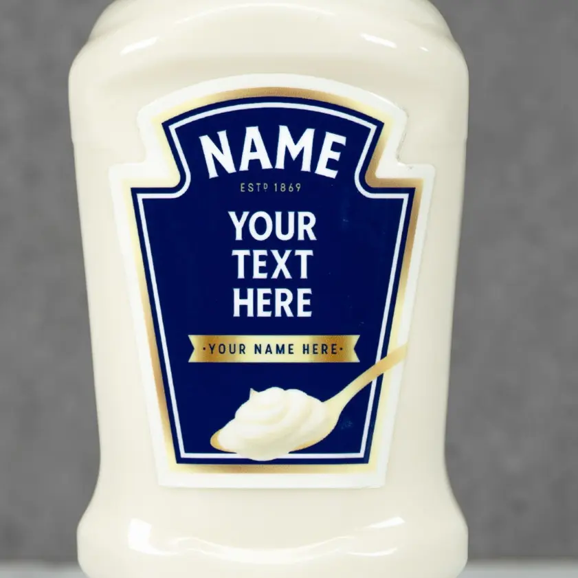 Personalised Mayonnaise Bottle Label – Custom Mayo Sticker Gift for Birthdays & Anniversaries, Fits Most Heinz Bottles