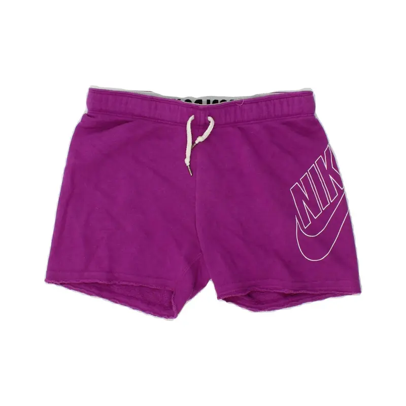 Pre-Owned Vintage NIKE Womens Graphic Sport Shorts UK 6 XS  Purple Cotton 1