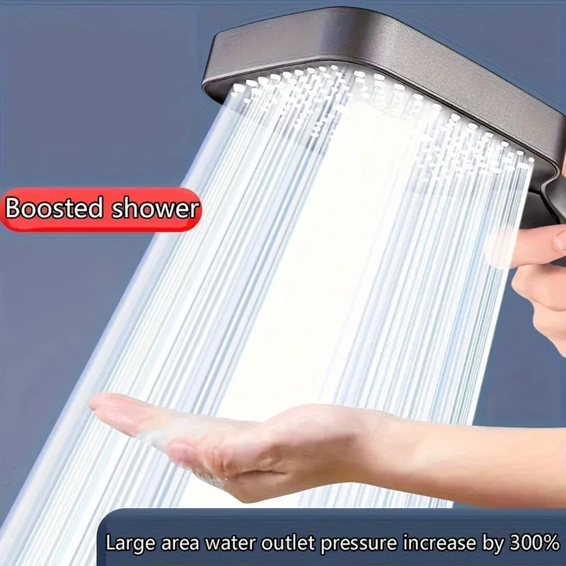 2025 New Large Area Shower Spray Silvery Head with 3 Adjustable Modes, High-Quality High-Pressure Water-Saving Flow Shower Faucet, Nozzle, Bathroom Accessories, Christmas/Halloween Gift DecorationClear and Easy to Operate 1