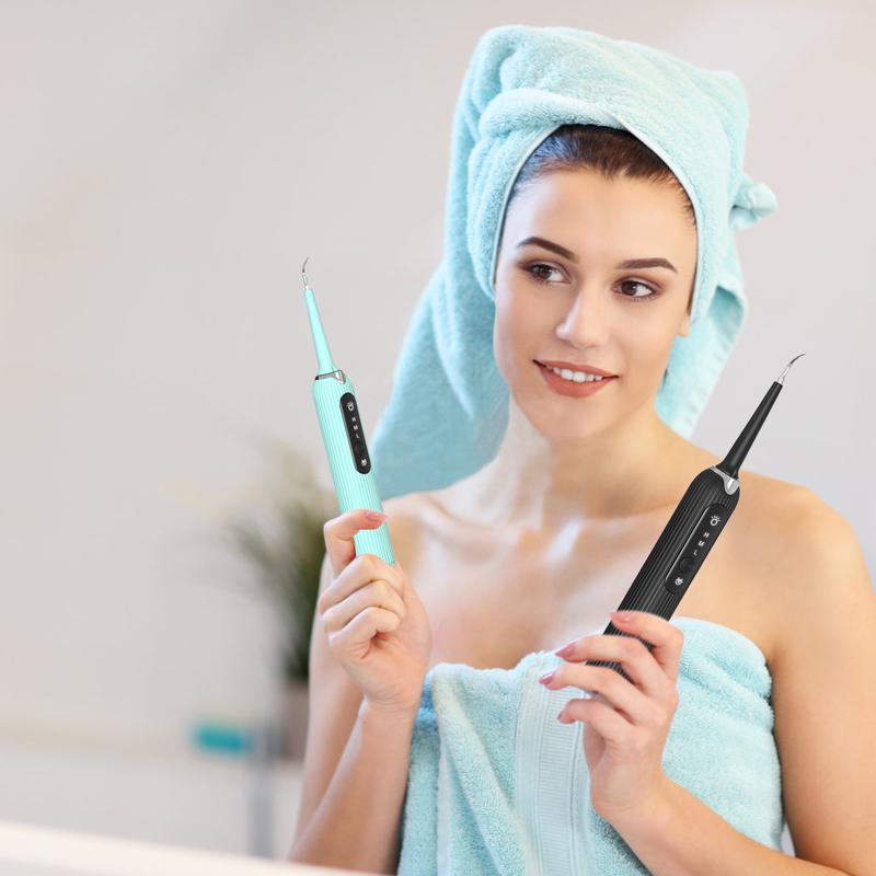 【UK Seller】Teeth Cleaner kit, Tartar Remover with 3 Working Modes Portable Tooth Cleaner, 4 Replaceable Heads  Plaque Cleaning Tool, Portable Teeth Cleaning Tools Kit, Perfect Christimas Gift 6