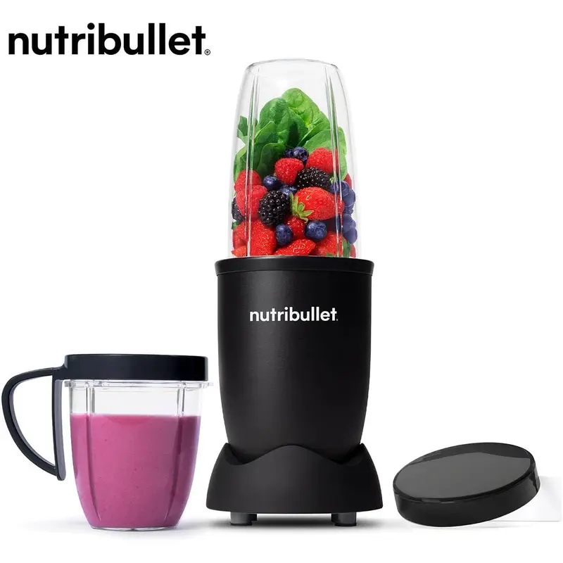 2025NEW-nutribullet Blender 600 Series - Powerful 20,000 RPM Extractor Blends Frozen Fruit, Nuts & Ice - 7 Piece Kit Includes 1x Tall Cup, 1x Short Cup, 1x Handled Ring & 1x Sealable Lid - Ideal for Smoothies 6