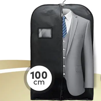 Wedcova Suit Covers for Men Pack Of 2 | Hanging Garment Bags | Travel Blazer & Jacket Bag | Clothes Storage Cover with Zipper | Suits Carrier Moth Proof Protector | 60 x 100cm (24'' x 40'') 0