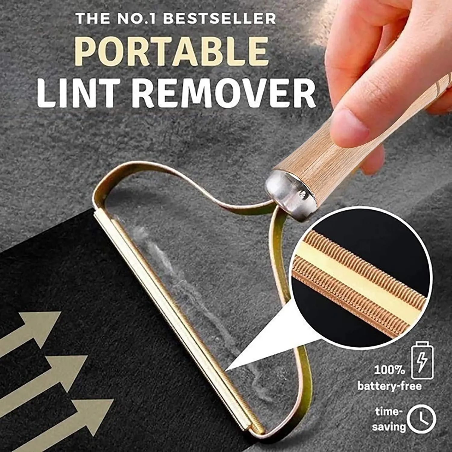 Portable Lint Remover & Pet Hair Remover brush