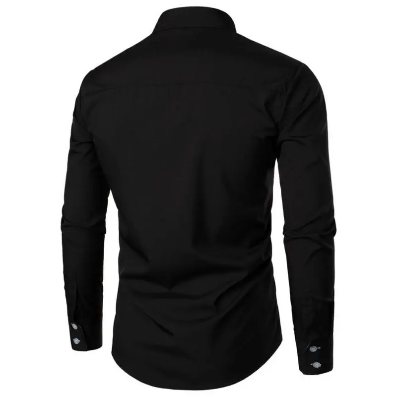 Men's Slim Paisley Print Button Front Shirt, Comfy Long Sleeve Tops for All Seasons, Casual Fashion Comfy Top for Men 5