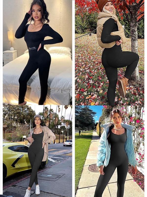 【Flash Deal】Promote Ribbed Jumpsuit Suit Streamline Seamless for Women‘s Sports Clothes Fashion Wearing Outside（Only￡5.99 Last 3 Days！！！） 9