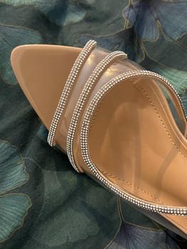Product Review of NAVAEH NUDE CLEAR PERSPEX SLINGBACK JEWEL HEELS from B**💋 0