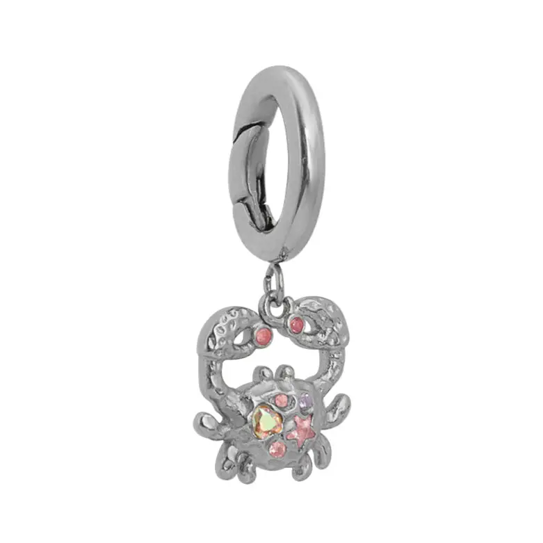 July Child Cancer Charm Silver - Pendant | Summer Holiday Outfit Jewellery