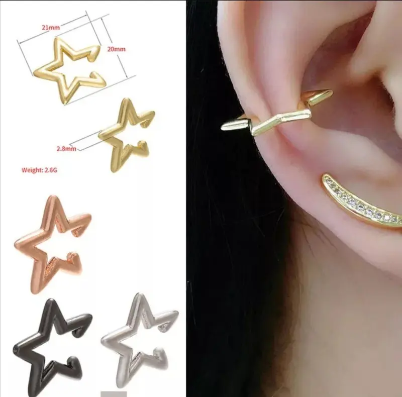Silver Star Ear Cuff 1