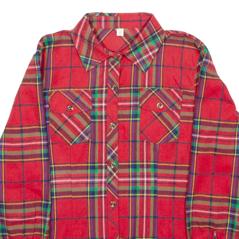 Preowned  Girls Shirt Red Check Long Sleeve 2XL 1