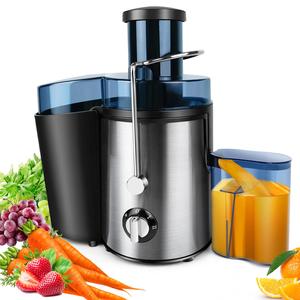 Juicer Machine, Fruit and Vegetable Juice Extractor, Compact Juicer, 65mm Wide Mouth Juice Maker, Quick Juicing with 2 Speed, 500ml Capacity, Portable Smart Juicer, Easy Clean  juice Machine stainless steel container Dual-Speed big mouth