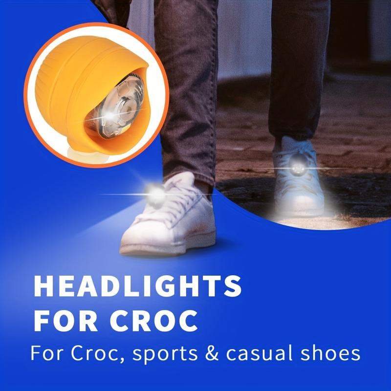 2Pcs Multifunctional LED Shoe Lights: Enhance Night Visibility & Safety, Ideal for Walking, Cycling, Festive Charms - Durable PVC Material 7