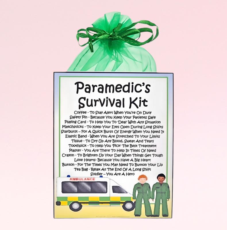Paramedic's Survival Kit ~ Fun Novelty Gift & Greetings Card Alternative | Birthday Present | Thank You | Paramedic Gift | Personalised Keepsake 1