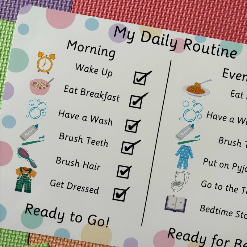 Start School Pack - Tracing Numbers Mats & Tracing Letters Mat, Addition & Subtraction Mats, Daily Routine Chart & Dry Wipe Pen 6