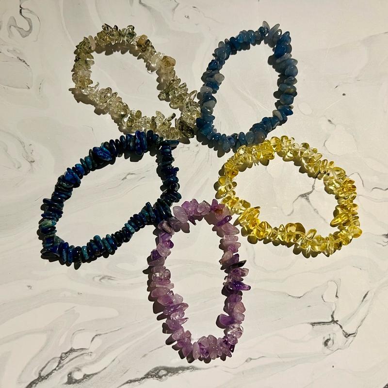 Handmade Natural Stones - Amethyst, Citrine, Aventurine, Moss Agate and Lapis 0