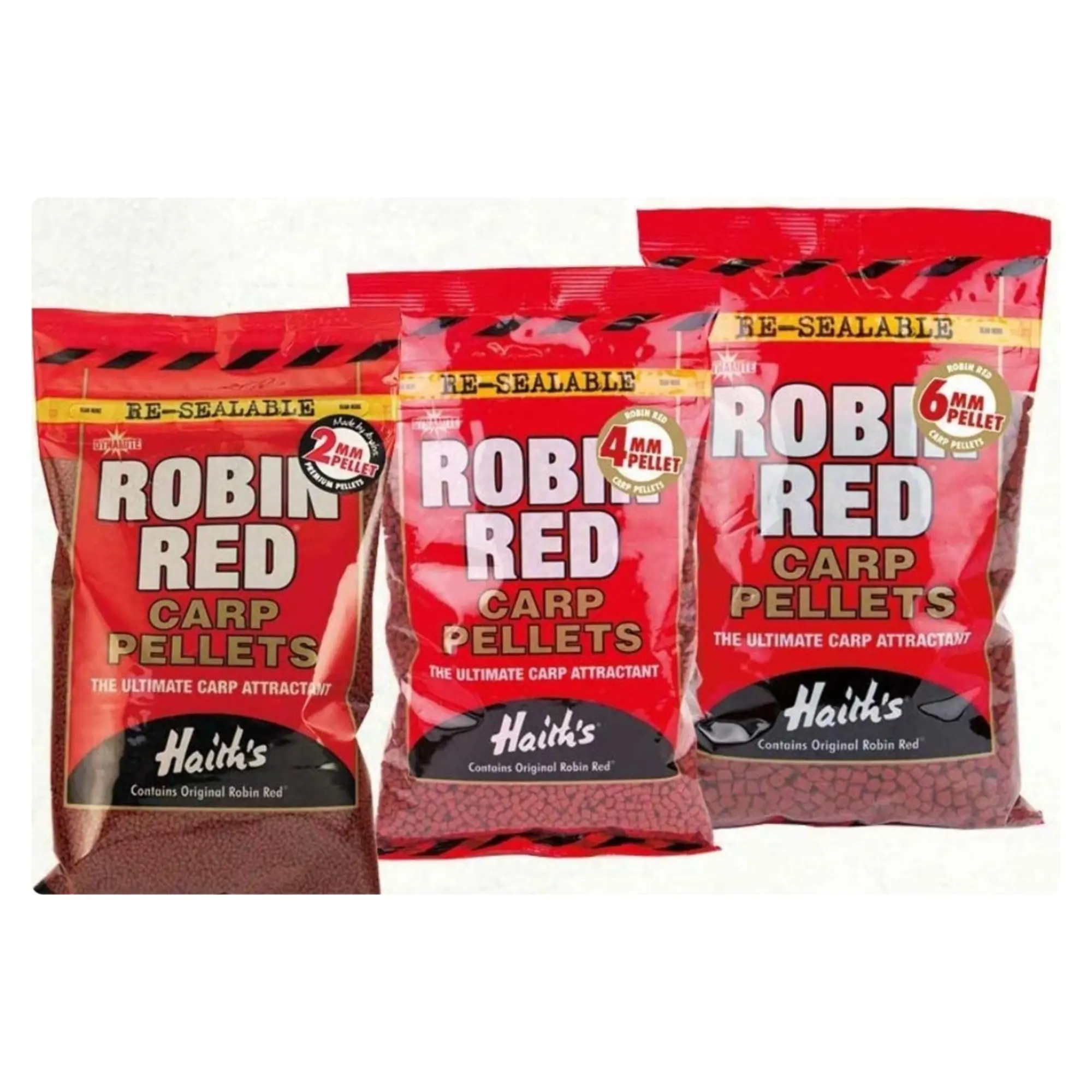 Dynamite Baits Robin Red Carp Pellets 2mm 4mm 6mm pre drilled 8mm 12mm 15mm