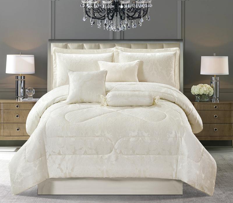 3 Pieces -  7 Pieces  Jacquard Luxury Bedspread Comforter Bedding Set Throw - Ring Top/Eyelet Curtains - sets sofa quilt - Jacquard bedding sets 2