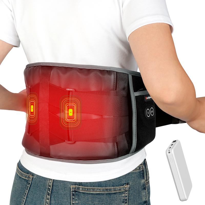 Cordless Back Massager with Heat for Back, Lower Back Massager with 3 Heating Levels, Heating Waist Belt for Period Comfort, Comfort Gift for Mom, Dad 1